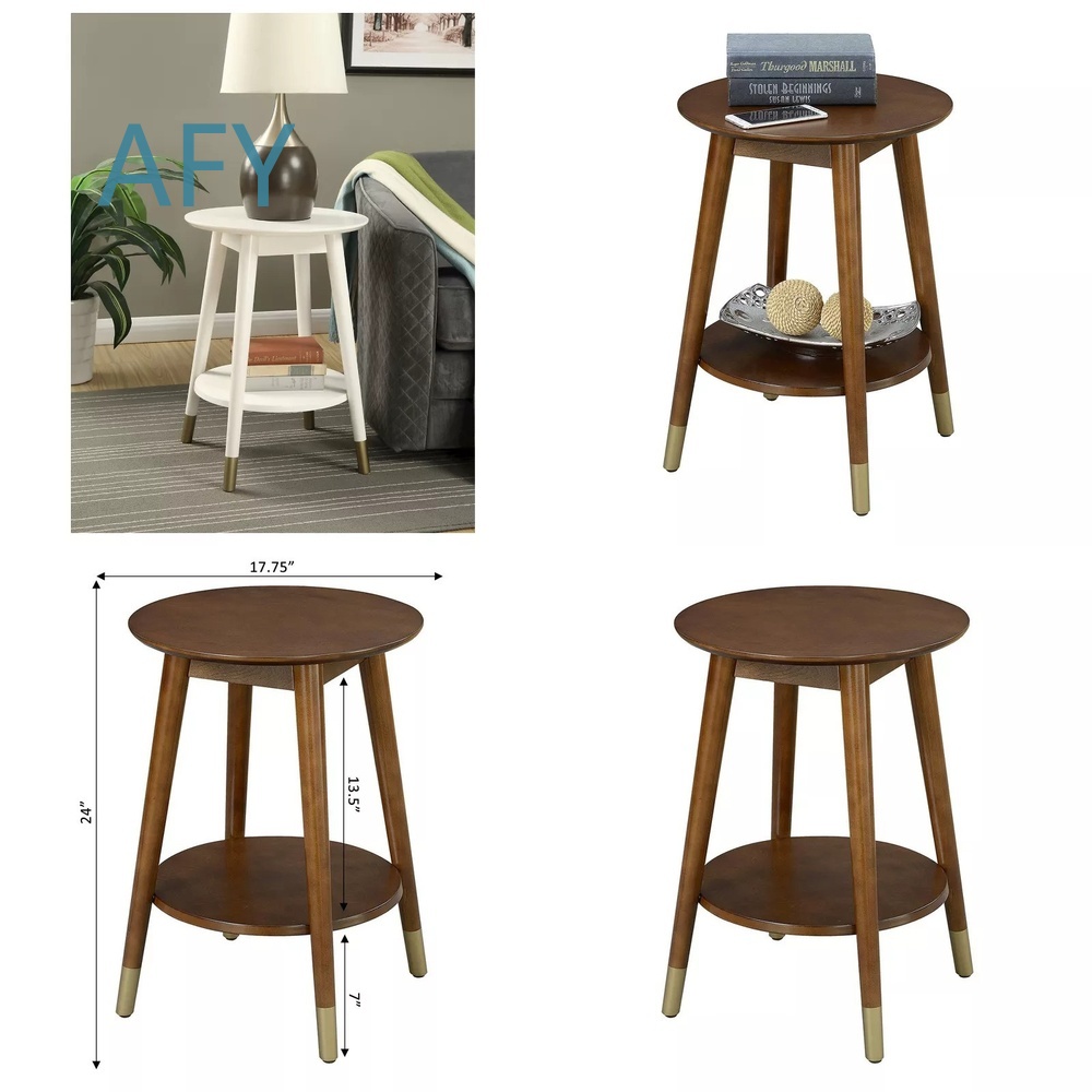 Muji Home Storage - Wooden Side Table with Bottom Storage
