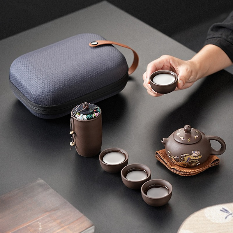 Purple Clay Travel Tea Set wit - Korean Tea Set review and price