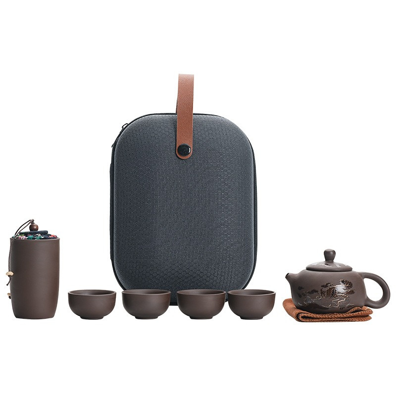 Purple Clay Travel Tea Set wit - Korean Tea Set review and price