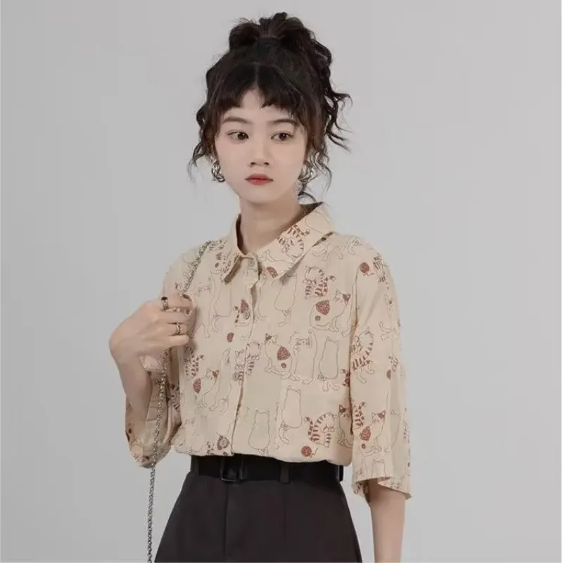 Shirts Women Corduroy Patch Po - Korean Lifestyle Student review and price