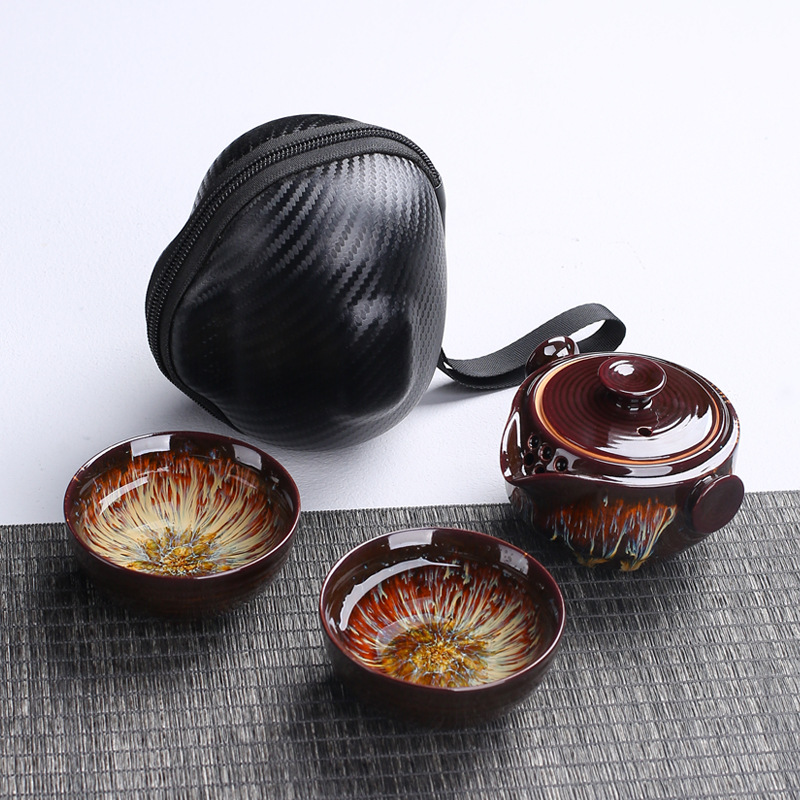 Portable ceramic teapot gaiwan - Korean Tea Set review and price
