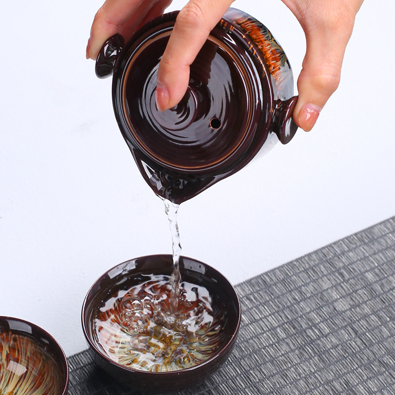 Portable ceramic teapot gaiwan - Korean Tea Set review and price
