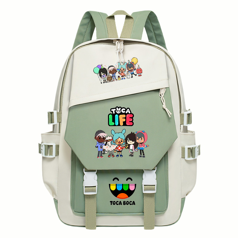 Toca Life World Print Backpack - Korean Lifestyle Student review and price
