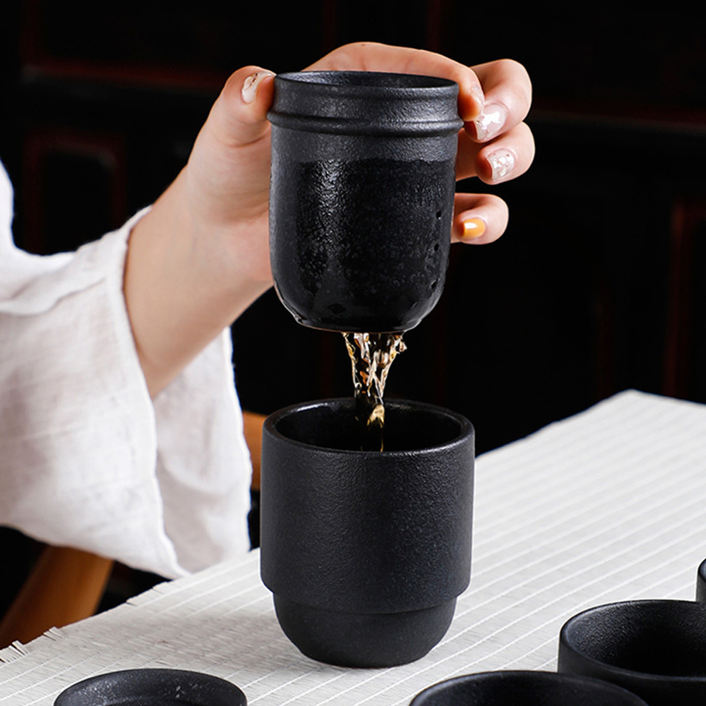 HMLOVE Black Ceramic Teawear 1 - Korean Tea Set review and price