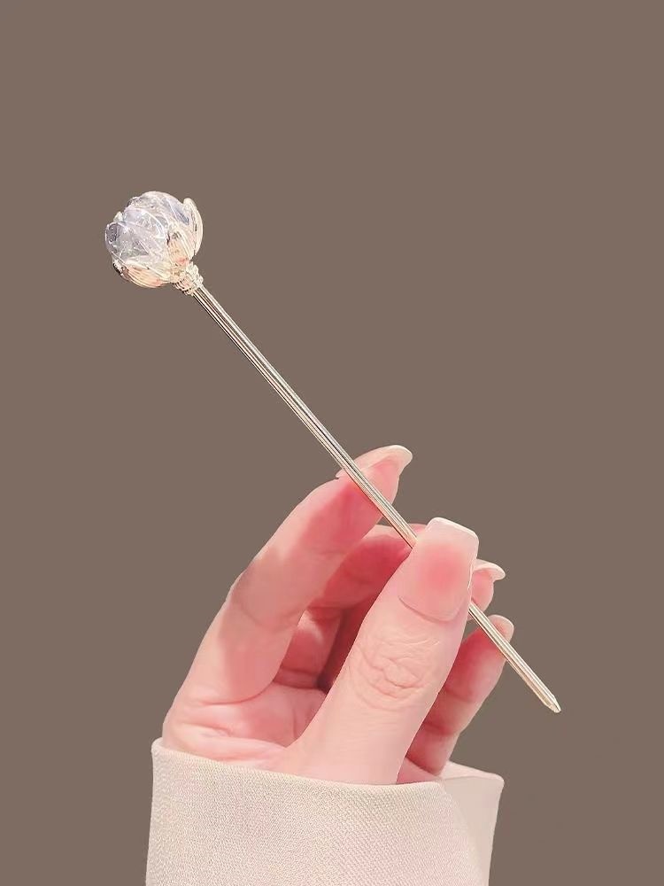 Crystal Lotus Hairpin for Wome - Hanbok Hair Pin review and price