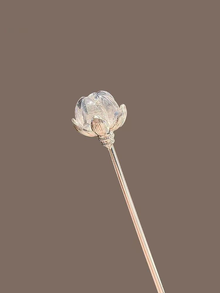 Crystal Lotus Hairpin for Wome - Hanbok Hair Pin review and price