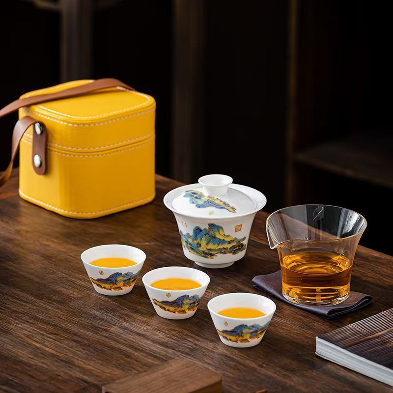 Travel Jade White Porcelain Te - Korean Tea Set review and price
