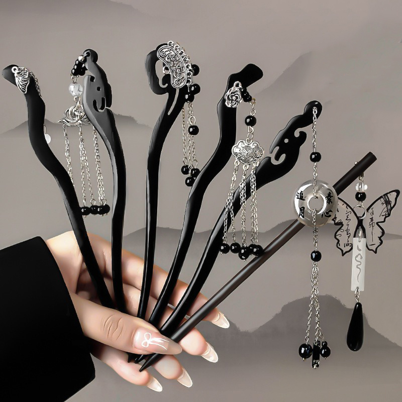 1pc Chinese Ancient Style Ink  - Hanbok Hair Pin review and price