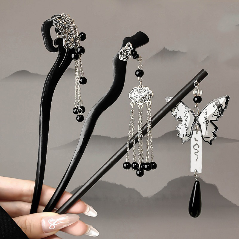 1pc Chinese Ancient Style Ink  - Hanbok Hair Pin review and price