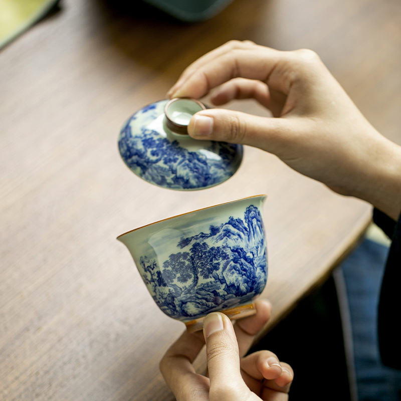 Chinese Retro Blue and White P - Korean Tea Set review and price